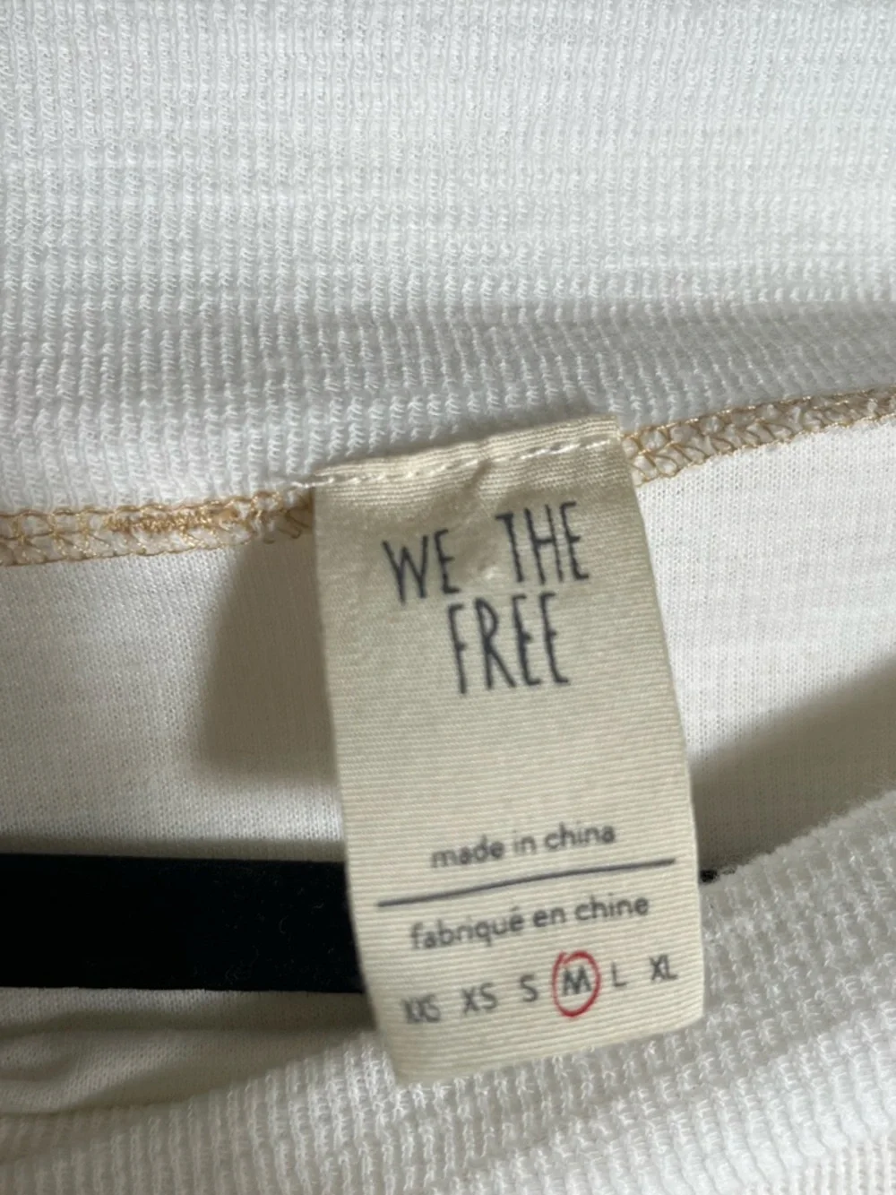 Free People We The‎ Free White Zip Shoulder Top Womens M Long Sleeve Casual